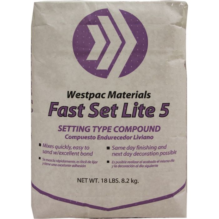 Westpac 18Lb Bag Fast Set Lite 5 Min Joint Compound Powder