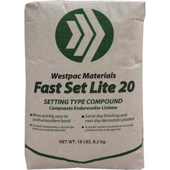 Westpac 18Lb Bag Fast Set Lite 20 Min Joint Compound Powder
