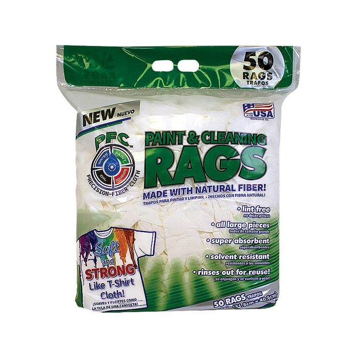 Intex White Paint & Cleaning Rags (50 Pack)
