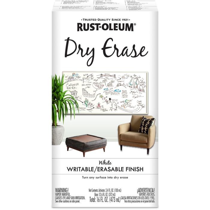 Rust-Oleum Qt White Dry Erase Brush On Kit