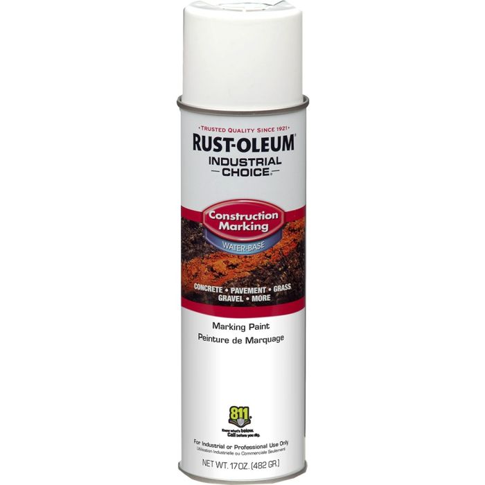 Rust-Oleum 17oz White Industrial Choice Water-Based Inverted Construction Spray Paint