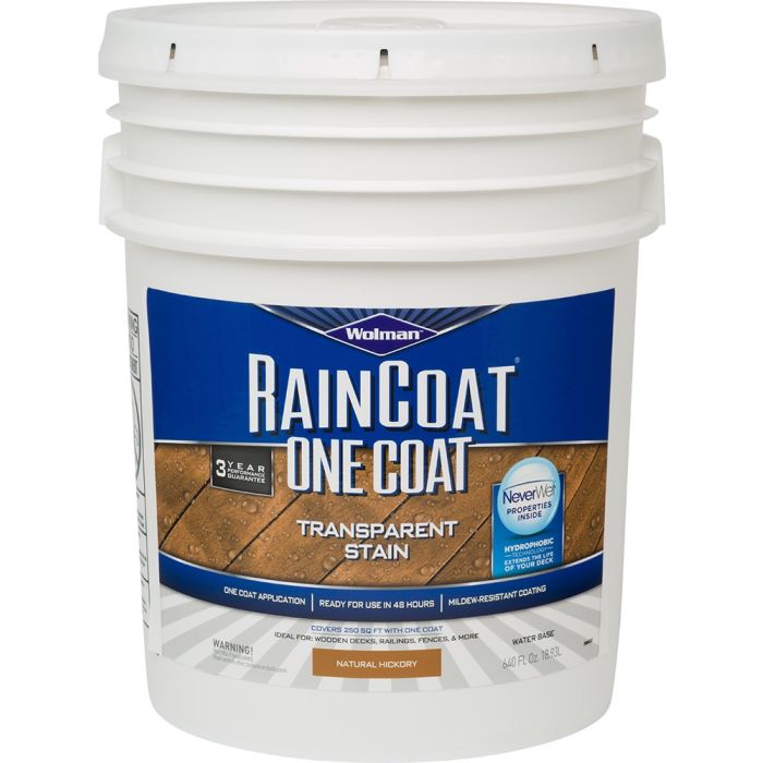 Wolman 5gal Hickory Raincoat One Coat Transparent Stain