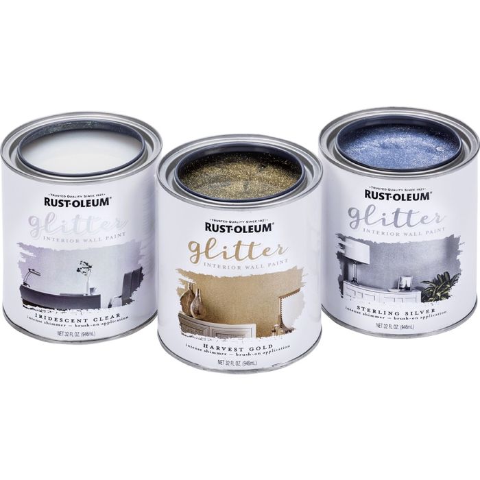Rust-Oleum Qt Iridescent Clear Glitter Int Wall Paint