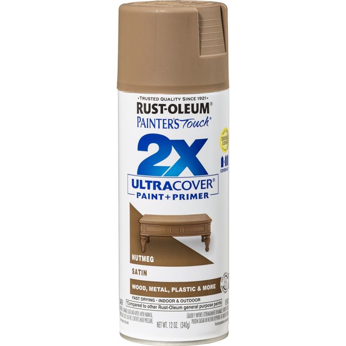 Rust-Oleum 12oz Satin Nutmeg 2X Ultra Cover Painters Touch Spray Paint