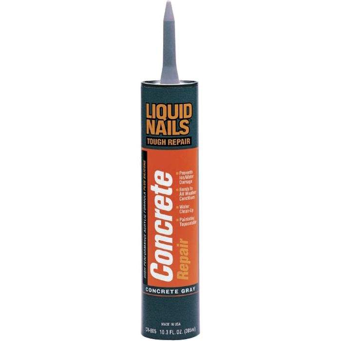 Liquid Nails 10oz Concrete Repair Gray Adhesive