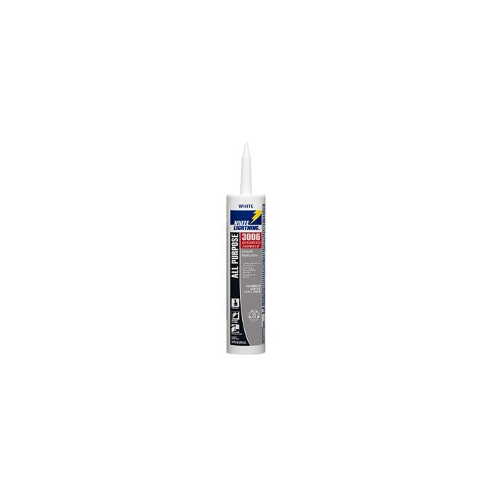 White Lightning 10oz White 3006 Plastic Cart Original Formula Caulk