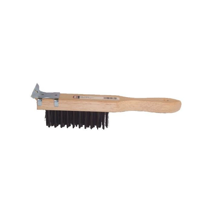 DQB 11" 4x11 Row Heavy Duty Wire Brush w/Scraper