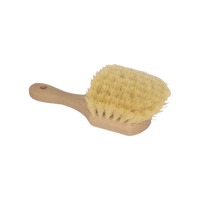 DQB 8" White Tampico Utility/Pot Scrub Brush Poly Handle
