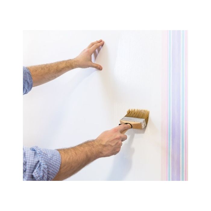 DQB 6" x 3" Trim 2-Row White Tampico Paste Brush