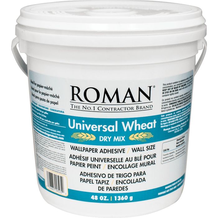 Roman 48oz Universal Wheat Wallpaper Paste/Wall Size Adhesive (Dry Mix)
