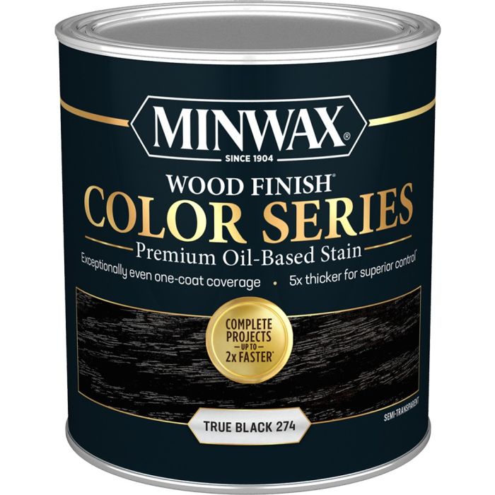 Minwax 1Qt True Black Wood Finish Color Series Interior Stain