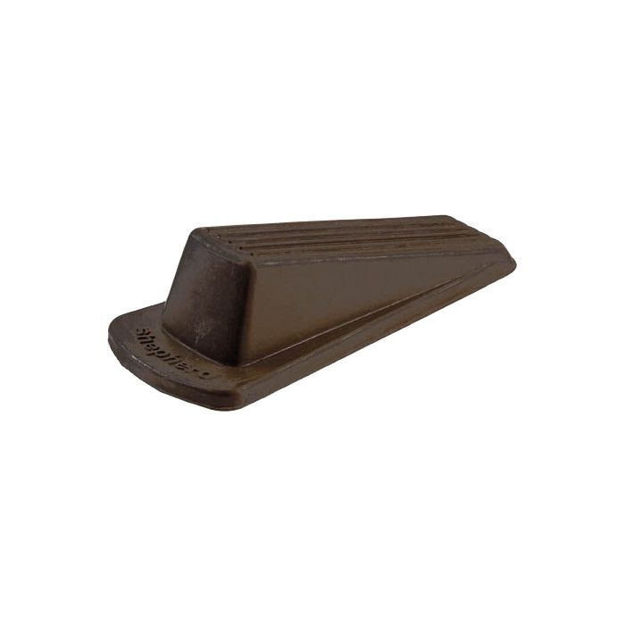 Shepherd Brown HD Rubber Wedge Doorstop (6 per Pack)