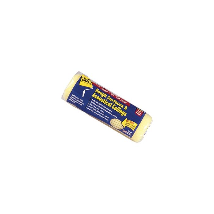 FoamPRO 9" x 3/4" Nap Rough Surface & Acoustical Ceiling Slit Foam Roller Cover