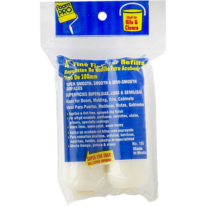 FoamPRO 4" Fine Finish Mini Paint Roller Refills (2 per Pack)