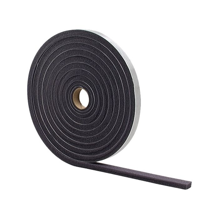 M-D 1/2" x 1/4" x 17' Gray Low Density Foam Tape Open Cell