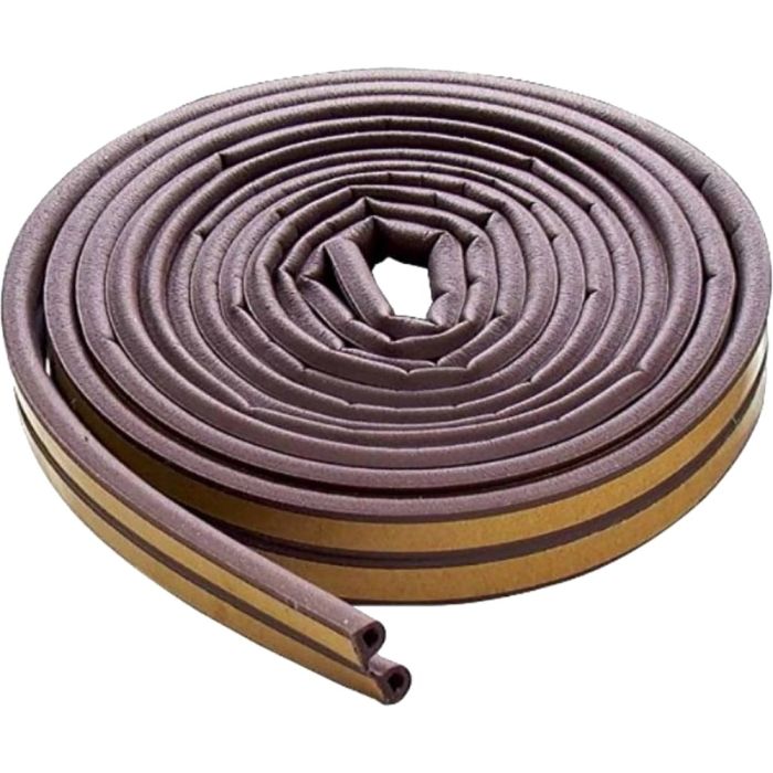M-D 23/64" x 5/16" x 17' Brown D-Profile Extreme Temps Weatherstrip