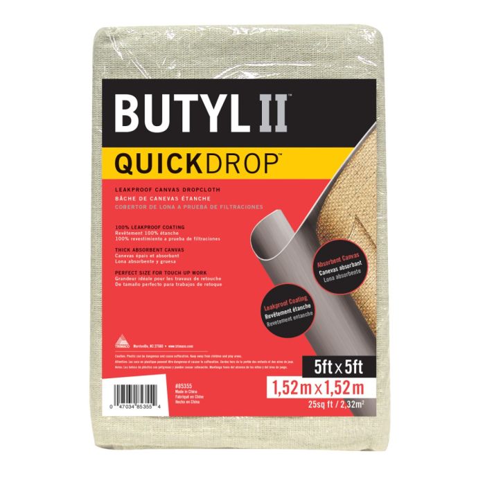 Trimaco 5' x 5' Butyl II Two Layer Drop Cloth