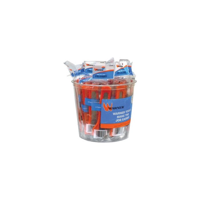 Warner 18mm 8Pt Snap Off Knife w/ 1 Blade Bucket (Case of 25)