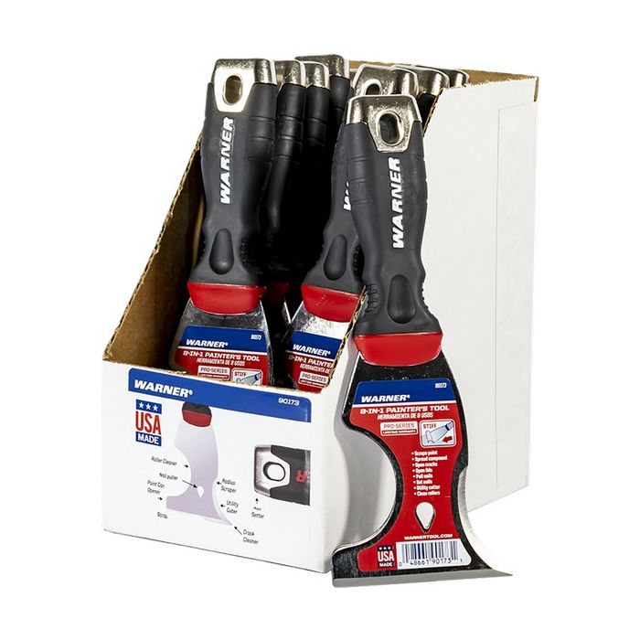 Warner Progrip 8-In-1 Stiff Head Steel Glazier Knife