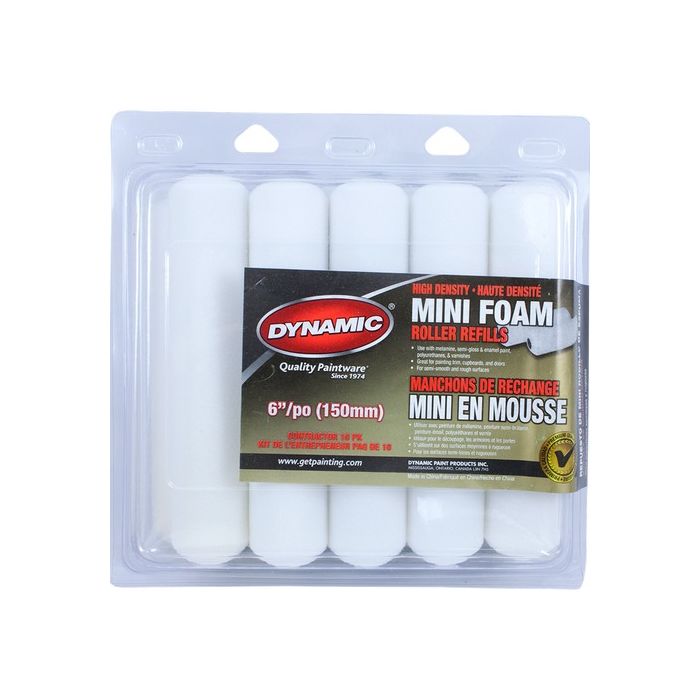 Dynamic 6.5" (165mm) Foam Mini Roller Cover (10pk)