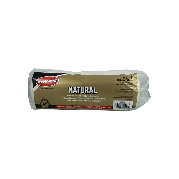 Dynamic 9" x 3/4"Nap Natural Sheepskin Roller Cover