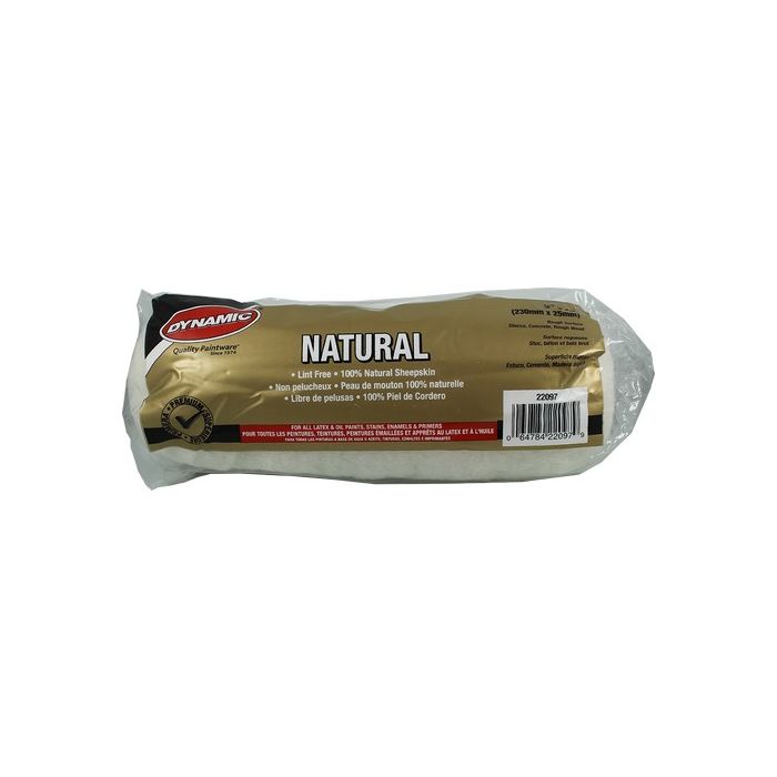 Dynamic 9" x 1" Nap Natural Sheepskin Roller Cover