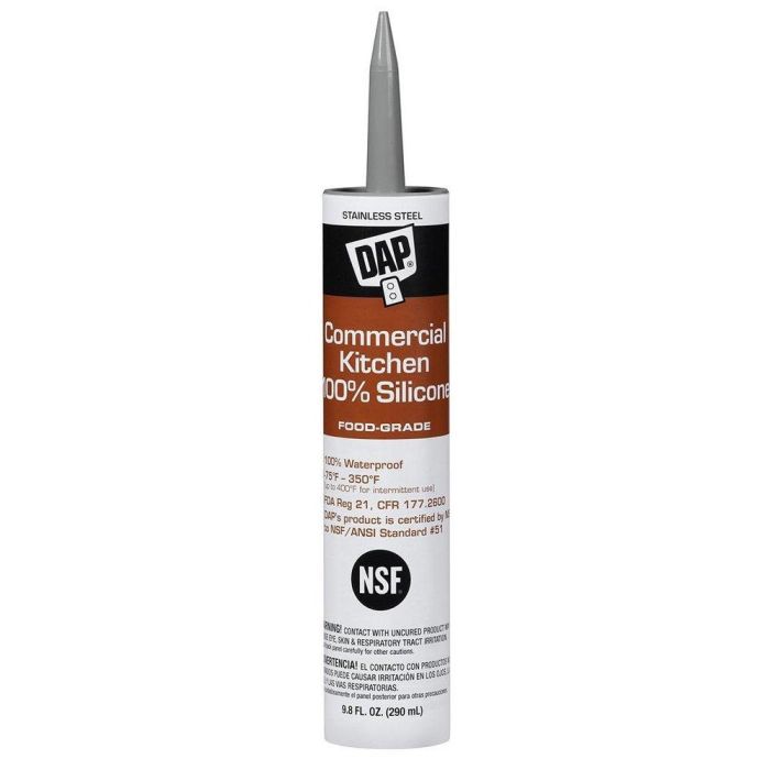 DAP 9.8oz 100% Silicone Commerical Kitchen Food Grade Sealants