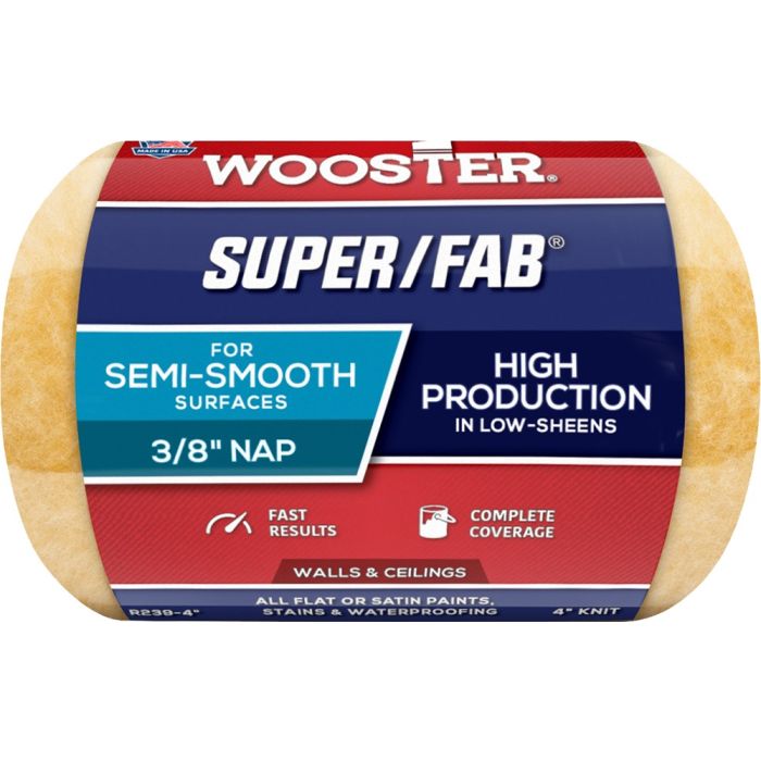 Wooster 4" x 3/8" Nap Super/Fab Roller Cover