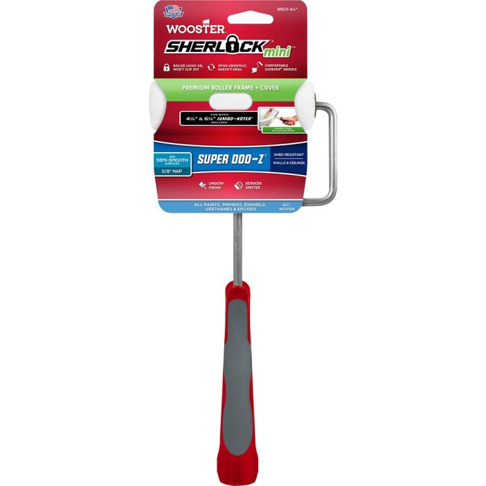 Wooster 4-1/2" x 3/8" Nap Super Doo-Z Jumbo-Koter Frame and Mini Roller Cover Combo