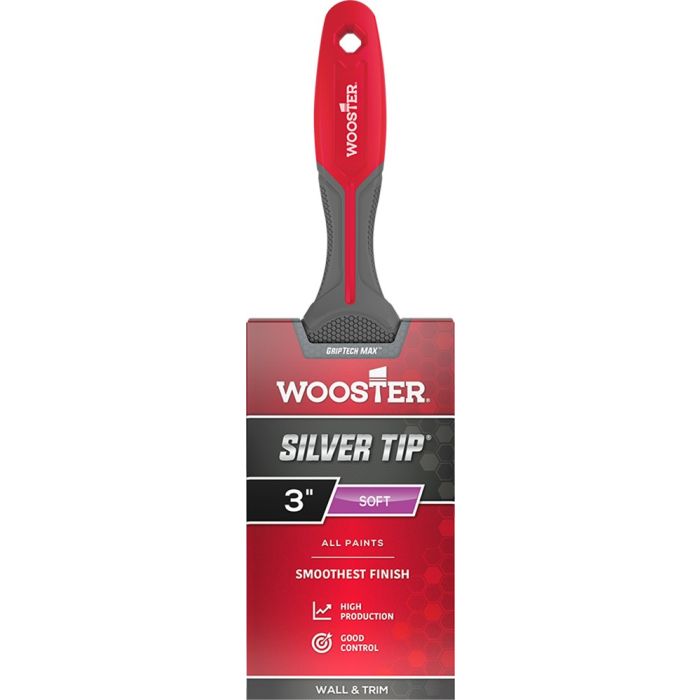 Wooster 3" Silver Tip GripTech MAX Flat Paint Brush