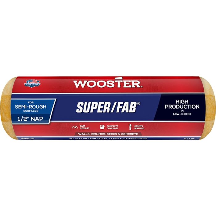 Wooster 9" x 1/2" Nap Super/Fab Roller Cover