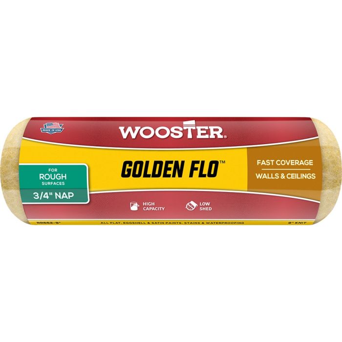 Wooster 9" x 3/4" Nap Golden Flo Roller Cover