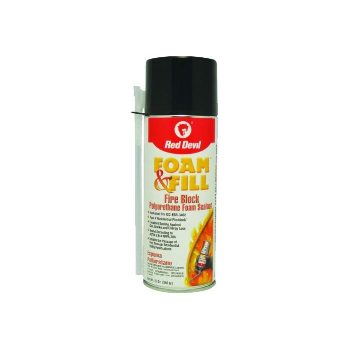 Red Devil 12oz Foam & Fill Fire Block Polyurethane Foam Sealant