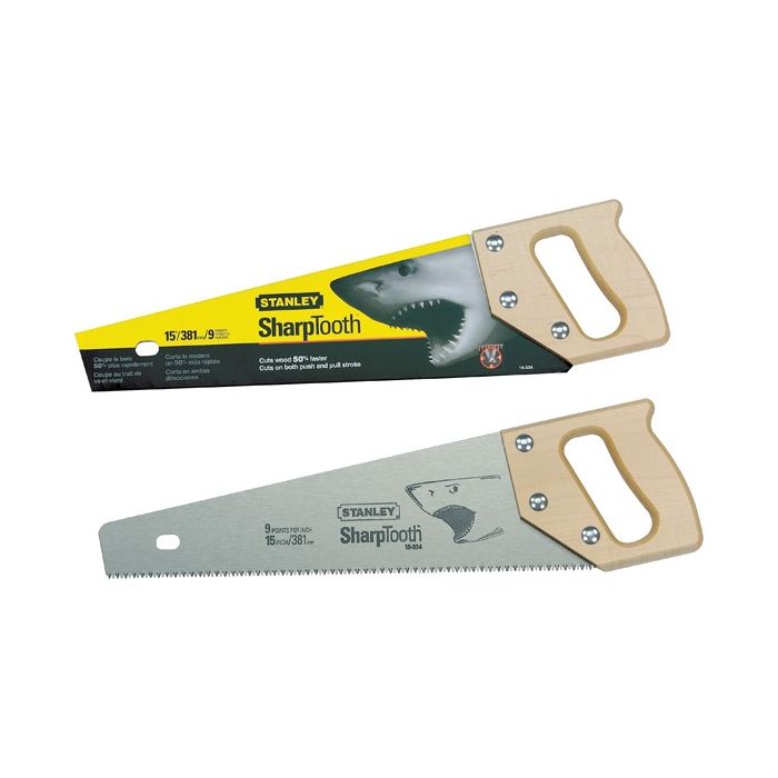 Stanley Tool 15" 9TPI Sharptooth Handsaw