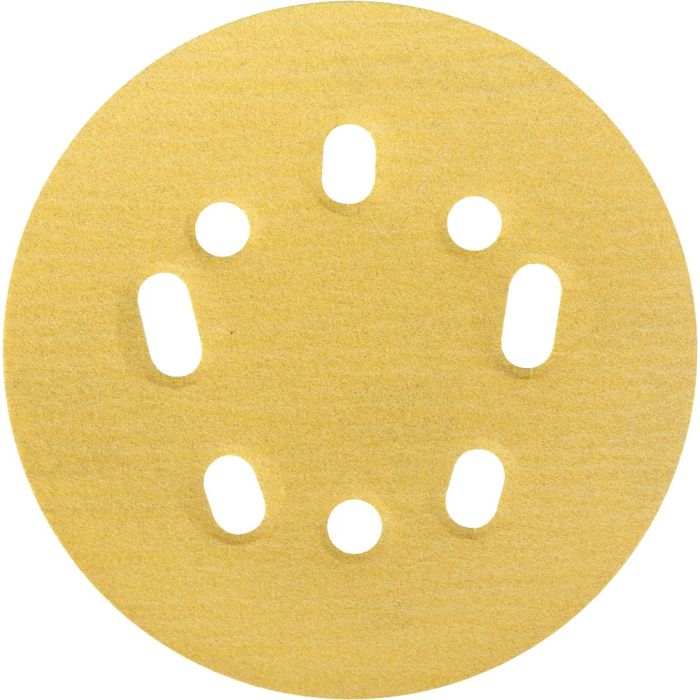 Norton 5" 5 & 8 Hole P150 Hook & Sand Paper H&L UVH Disc 25Pk