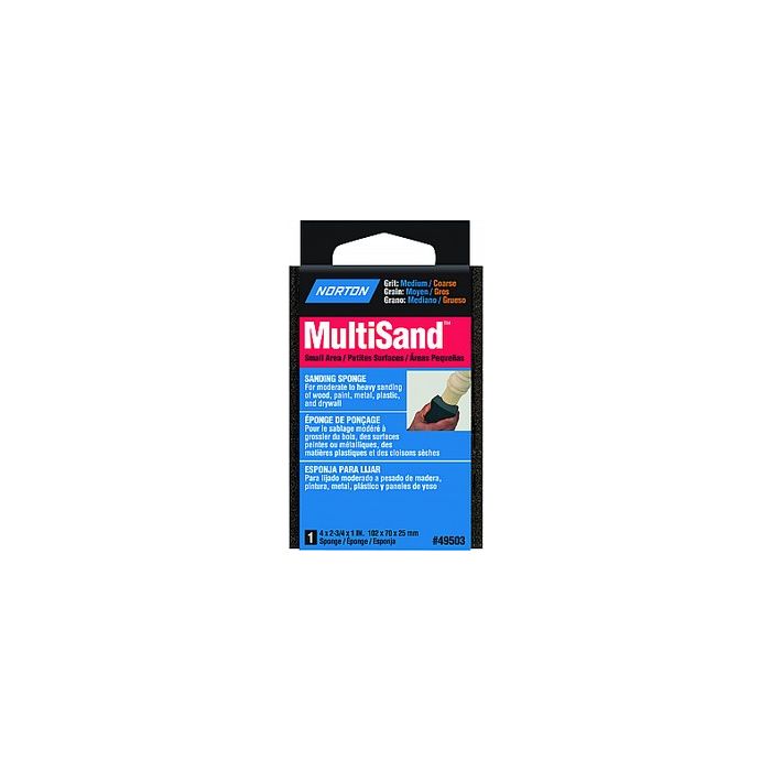 Norton 4" x 2-3/4" x 1" MultiSand Medium/Coarse Sponge