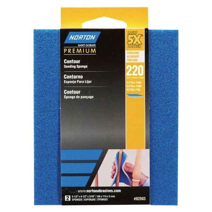 Norton 220 ProSand Contour Sanding Sponge 2Pk