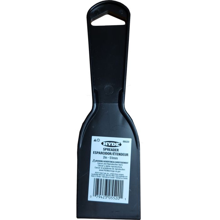 Hyde 2" Black Plastic Disposable Putty Knife