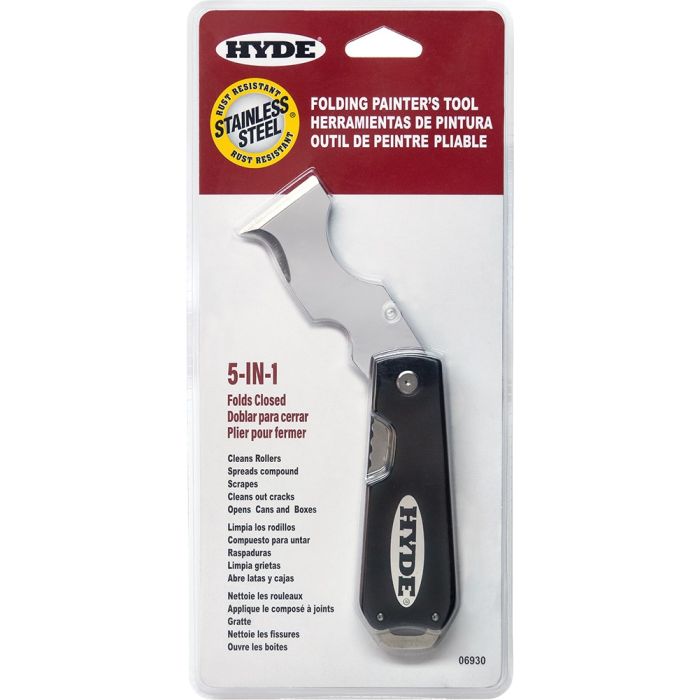 Hyde 5-in1 Stainless Steel Folding Painters Tool