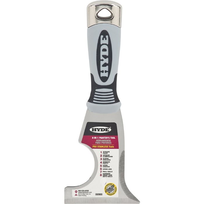Hyde 8-In-1 Pro Stainless Painter's Tool Hammer Head
