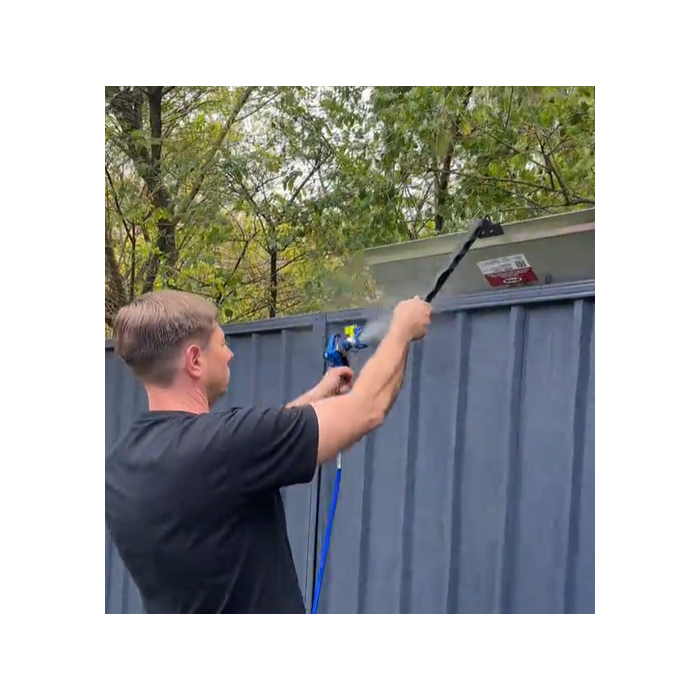 Hyde 24" x 9" Hi-Impact Poly Spray Shield w/ Pivot Neck & 18" Handle