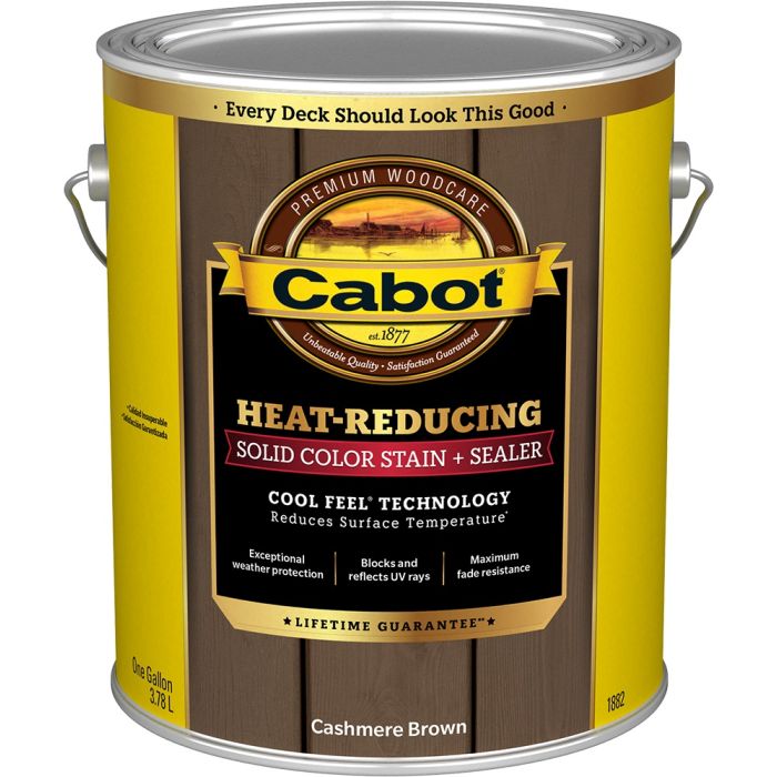 Cabot One Gallon Heat-Reducing Solid Color Stain + Sealer w/Cool Feel Technology