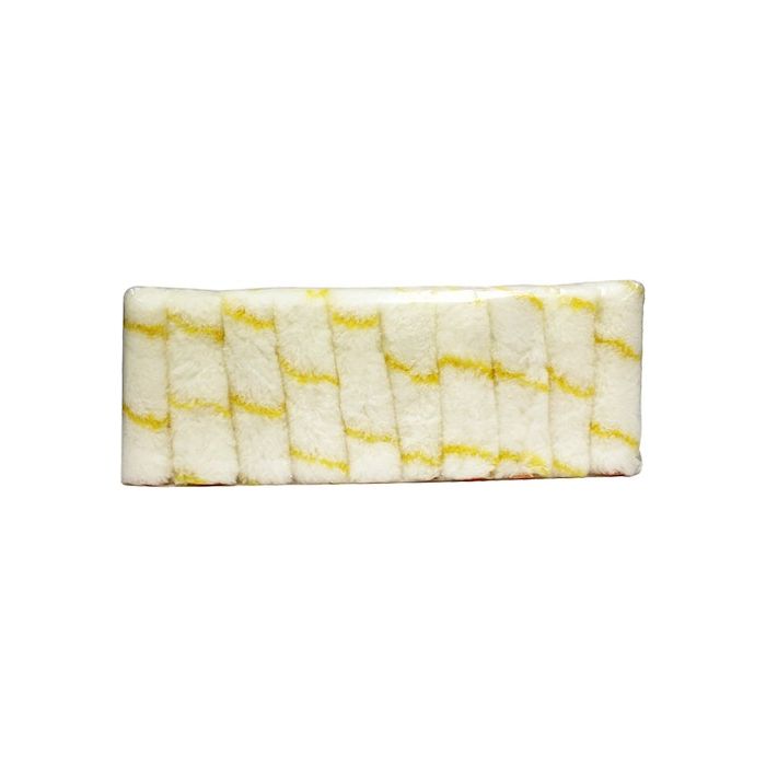 Dynamic 4" x 1/2" (100mm x 12mm) Nap Yellow Stripe Mini Roller (Case of 100)