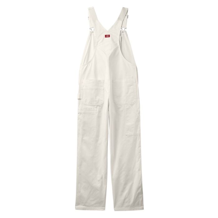 Dickies White Painter Bib Overalls
