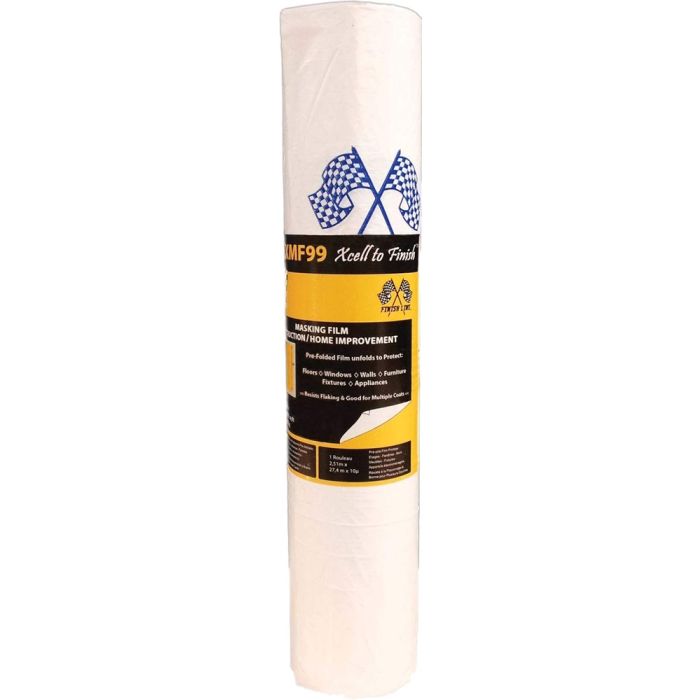 IPS 99" X 90' Pre-Folded Finish Line Masking Film Roll