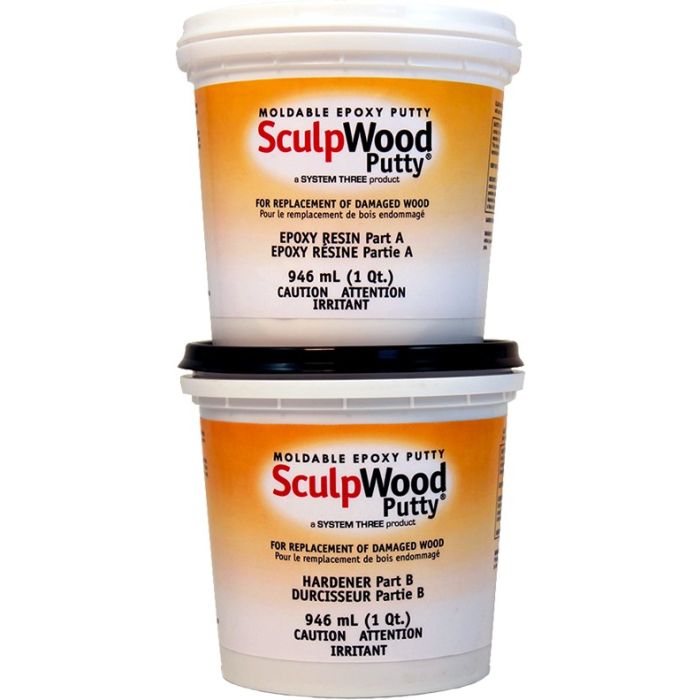 System Three 2qt Kit Sculpwood Two Part Epoxy Putty