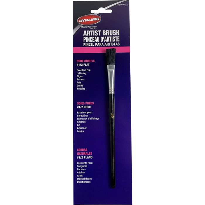 Dynamic Flat Pure Bristle Artist Brushes