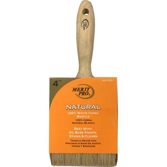 Merit Pro 100% White China Bristle Brushes