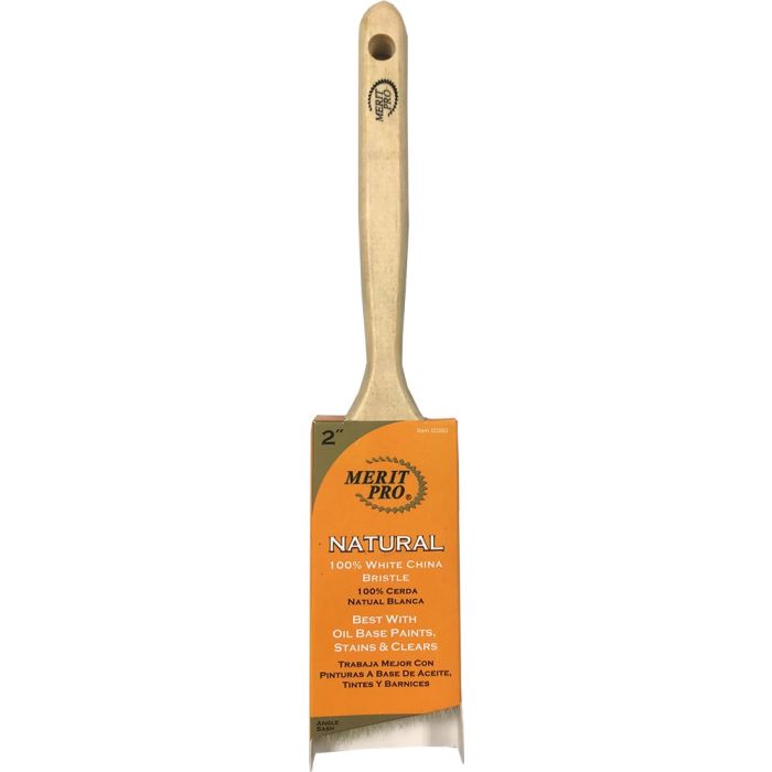 Merit Pro 100% White China Bristle Brushes