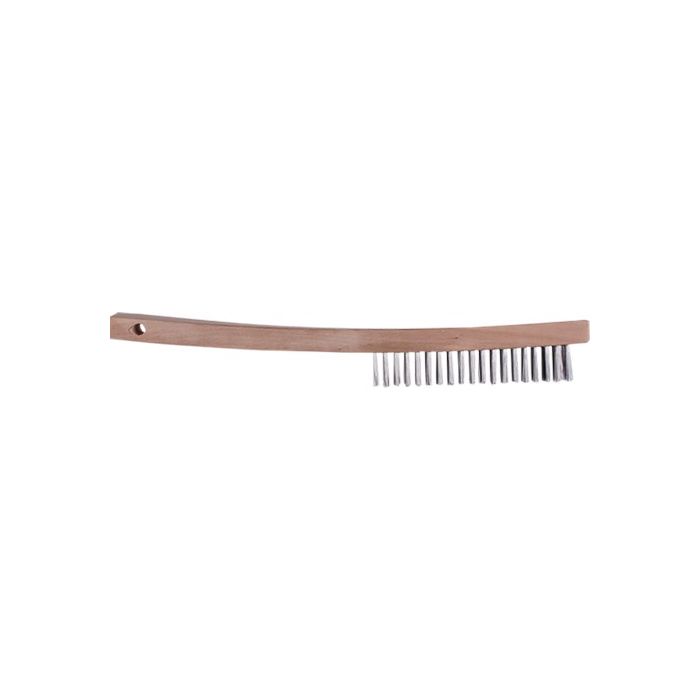 Dynamic 14" 3 x 19 Row Wood Handle Tempered Steel Wire Brush
